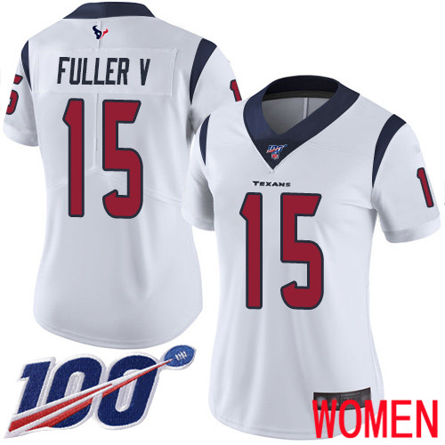 Houston Texans Limited White Women Will Fuller V Road Jersey NFL Football 15 100th Season Vapor Untouchable